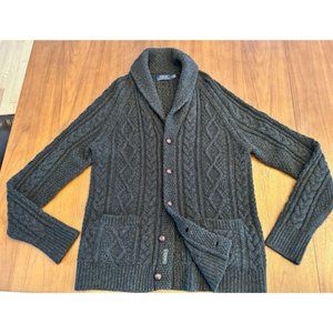 Polo Ralph Lauren wool cable shawl collar cardigan sweater